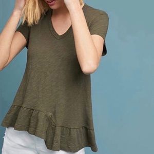 Anthropologie Left of Center Tie Back Tee